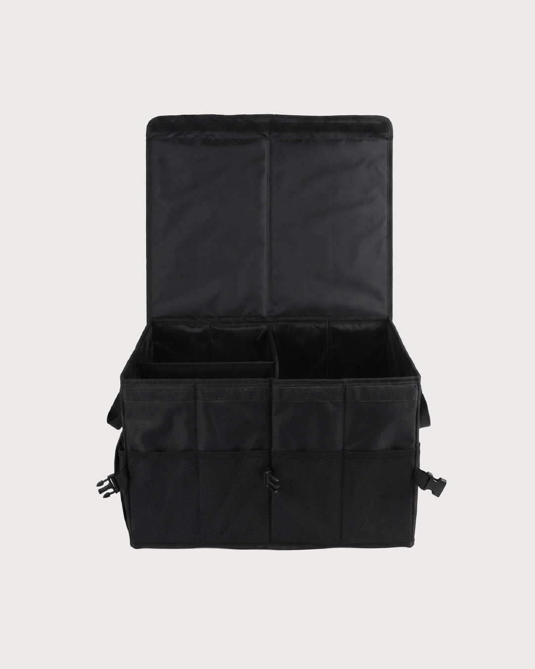 Collapsible Car Trunk Organizer with Lid — Multi-Compartment Storage