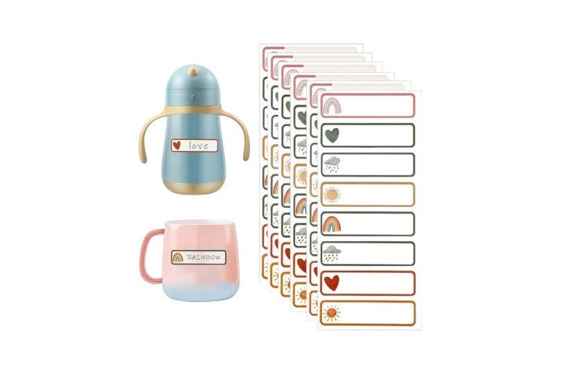 Waterproof Baby Bottle Labels, 48Pcs