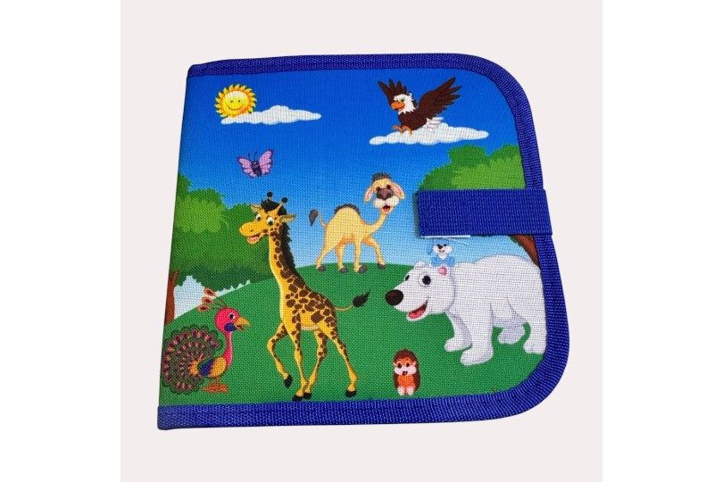 Magical Water Coloring Book 6 Pages with Wipes & Colors 7Pcs - Blue