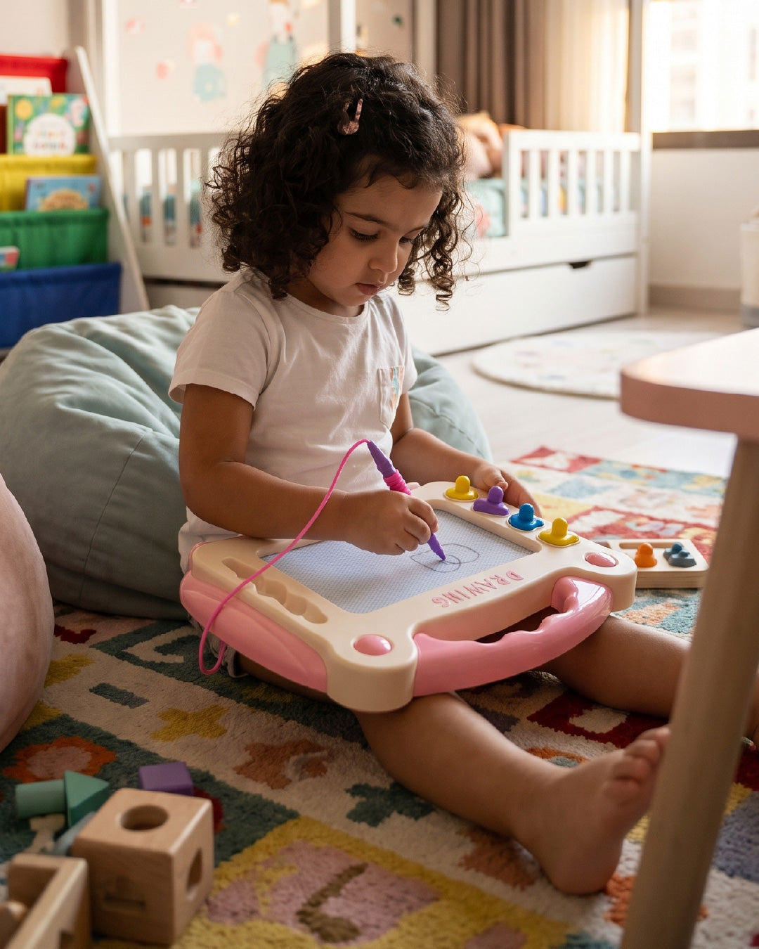 Kids’ Magnetic Drawing Board with Stamps