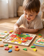 Kids’ Wooden Mosaic Puzzle with Pattern Cards