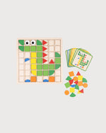 Kids’ Wooden Mosaic Puzzle with Pattern Cards