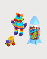 Kids’ DIY Building Blocks Set with Rocket Storage Case
