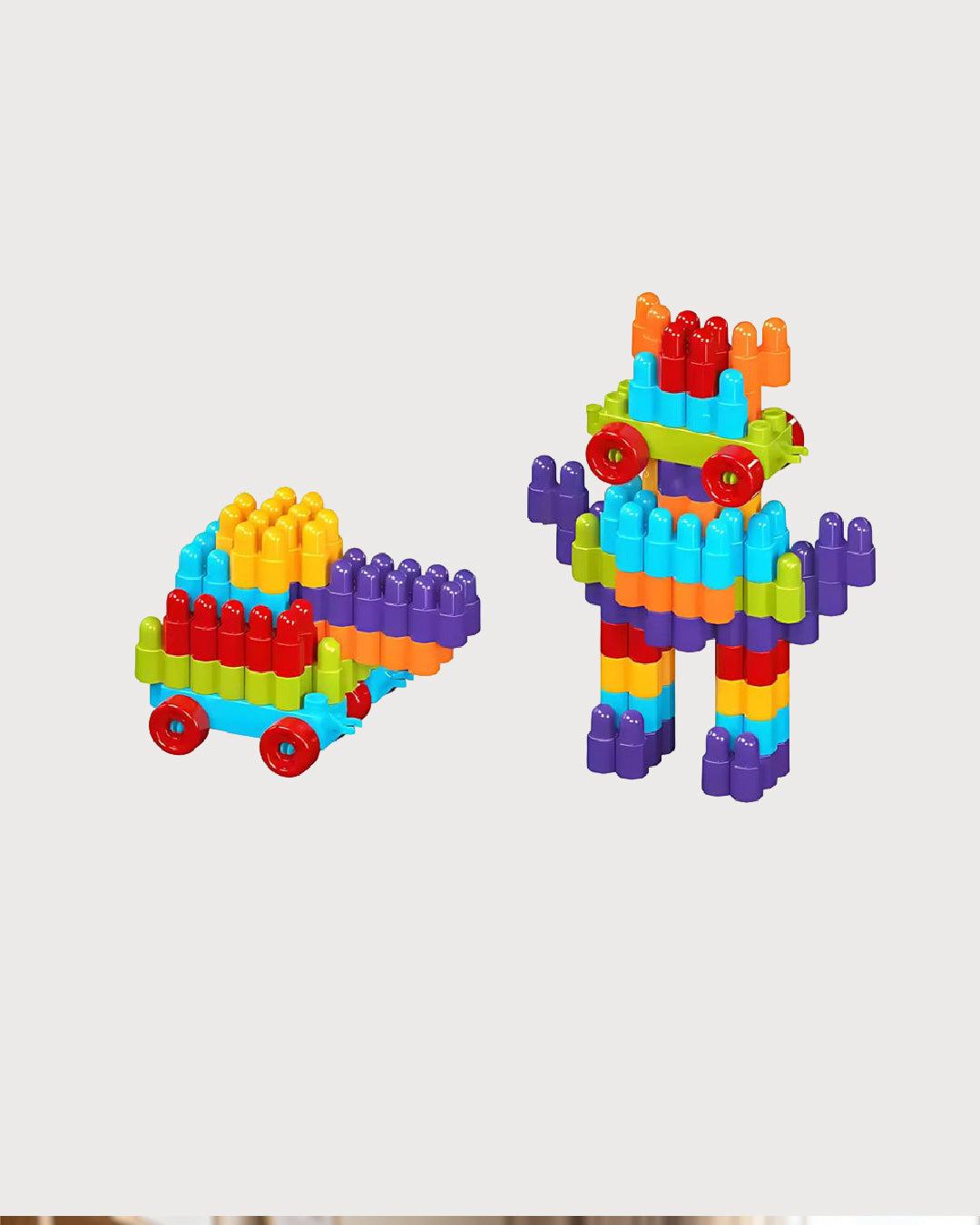 Kids’ DIY Building Blocks Set with Rocket Storage Case