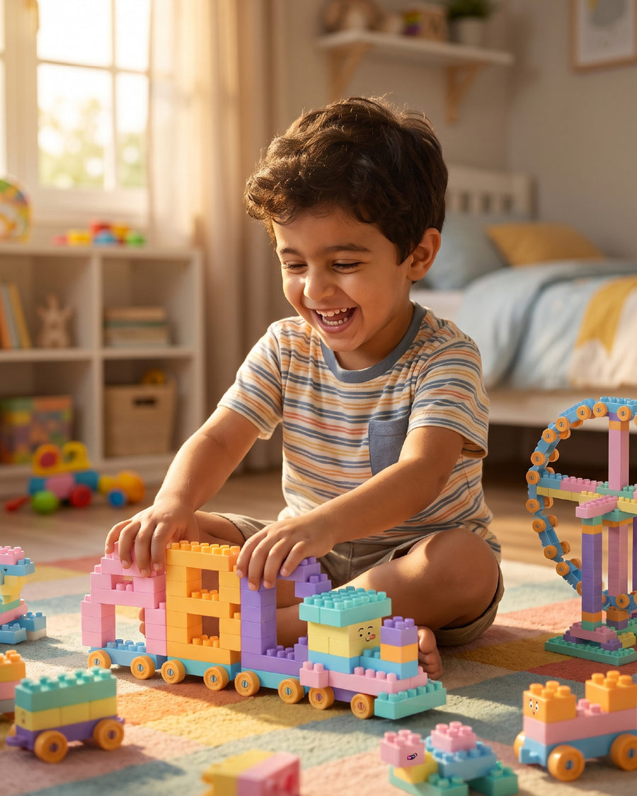 Kids’ Building Blocks Table Set with Storage Box