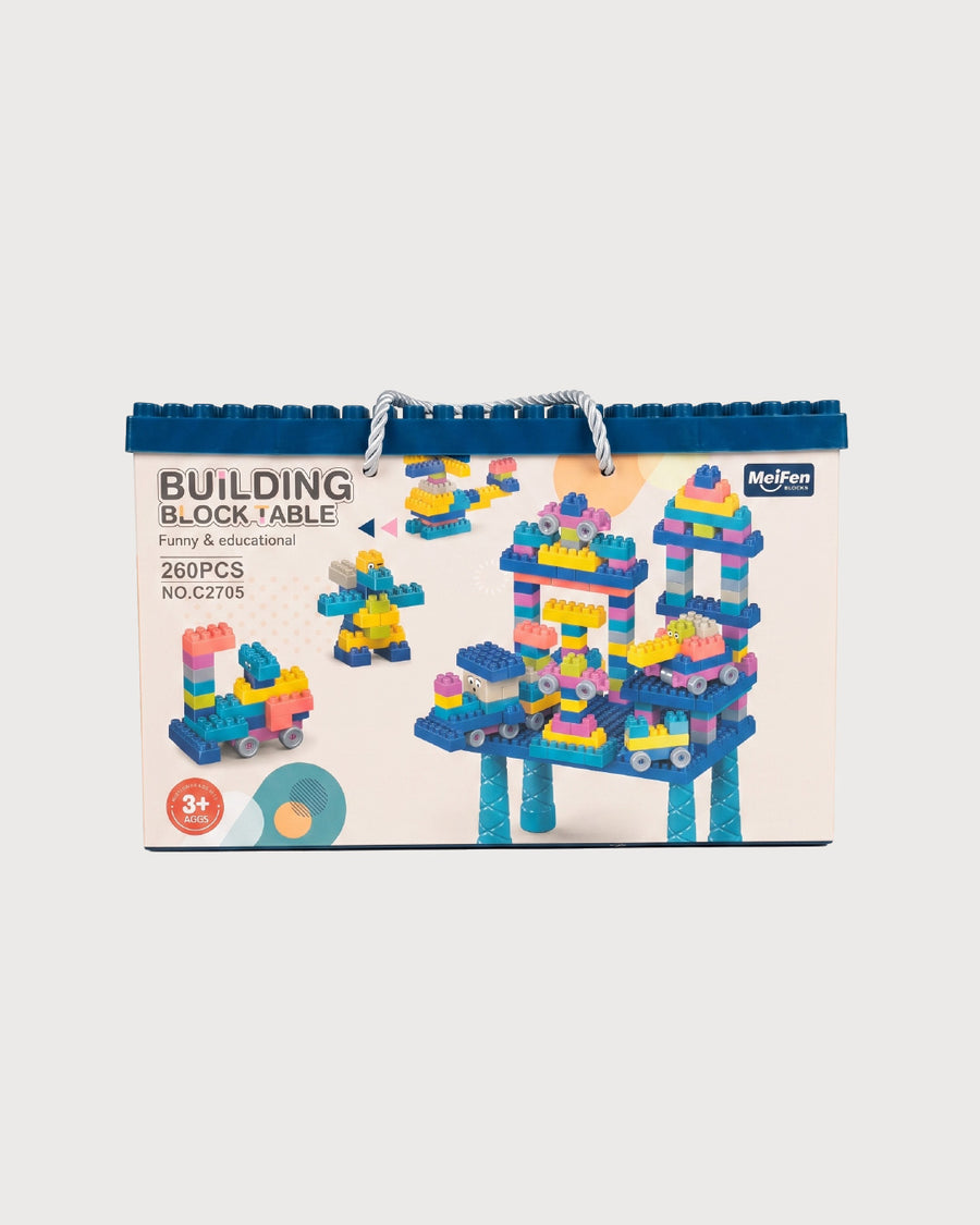 Kids’ Building Blocks Table Set with Storage Box