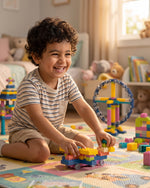 Kids’ Building Blocks Table Set with Storage Box