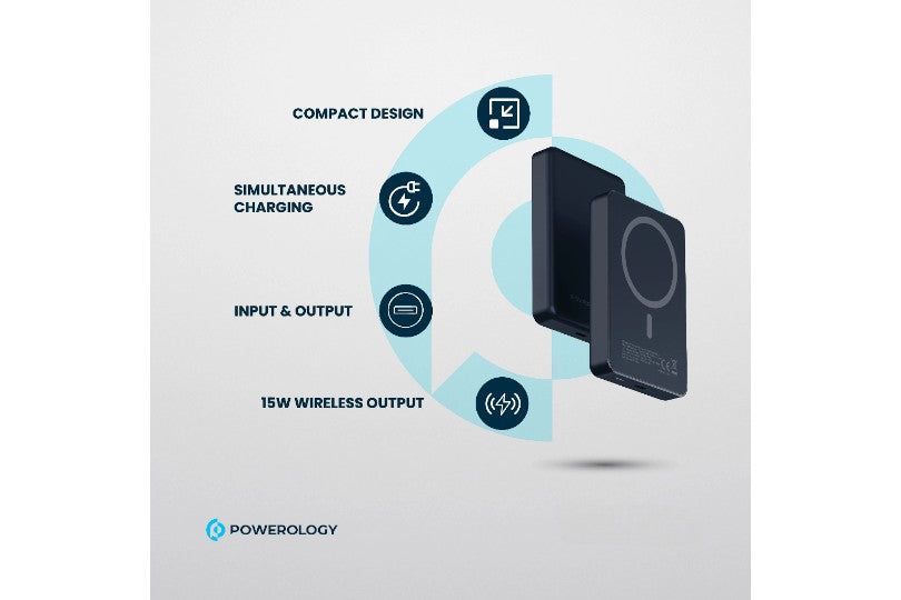 Powerology 10000 Mah 20W Pd & 15W Magsafe Powerbank