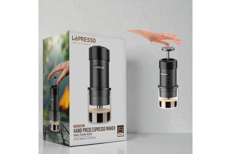 Lepresso 9-Bar Hand Press Coffee Maker With Aluminium Alloy+304 Stainless Steel