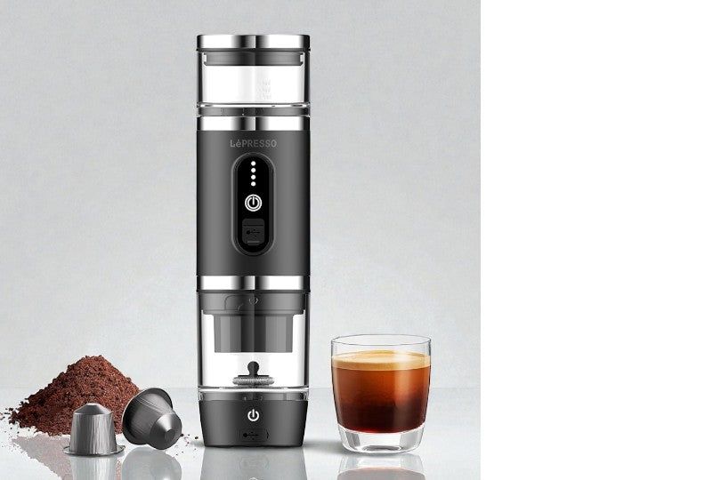 Lepresso Portabrew 4 In 1 Portable Coffee Machine With Milk Frother