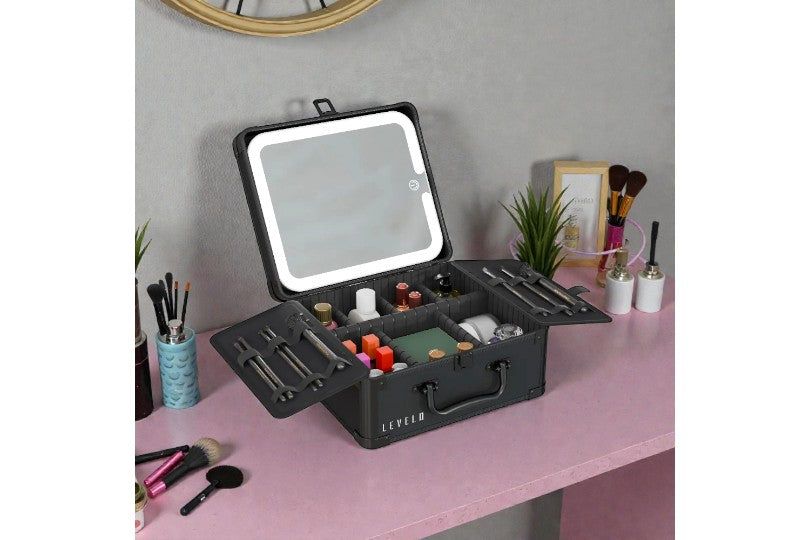 Levelo Elite Makeup Box Organizer With Mirror