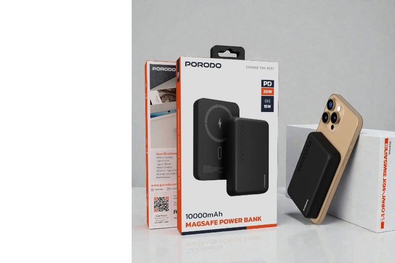 Porodo 15W Wireless + Pd 20W Magsafe Power Bank 10000Mah