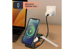 Porodo 25W 3-In-1 Foldable Multifunctional Fast Charger With Led Light And 1M Retrac