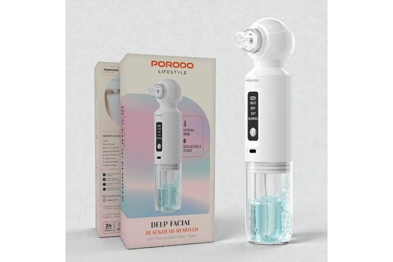 Porodo Lifestyle 2.8W Electric Vacuum Blackhead Remover Skin Heating