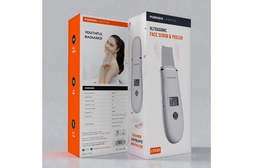 Porodo Ems Lcd Screen Skin Scrubber