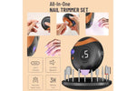 Porodo 3-In-1 Electric Nail Multi-Functional Manicure & Pedicure Tool With 11Pcs