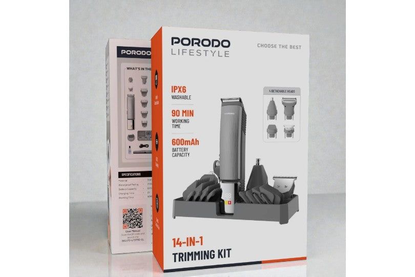 Porodo Lifestyle 4-In-1 Rechargeable Grooming Kit