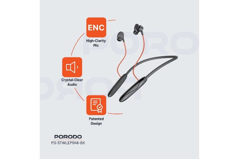 Porodo Soundtec Magnetic Inr Wireless Neckband