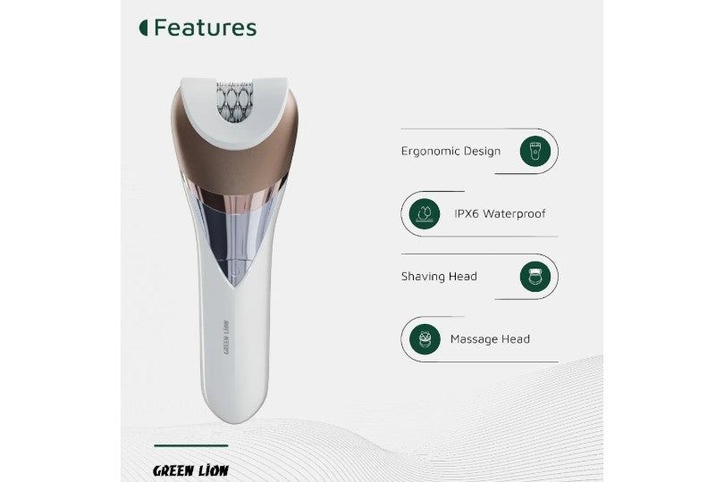 Green Lion 5 In 1 Cordless Epilator Kit