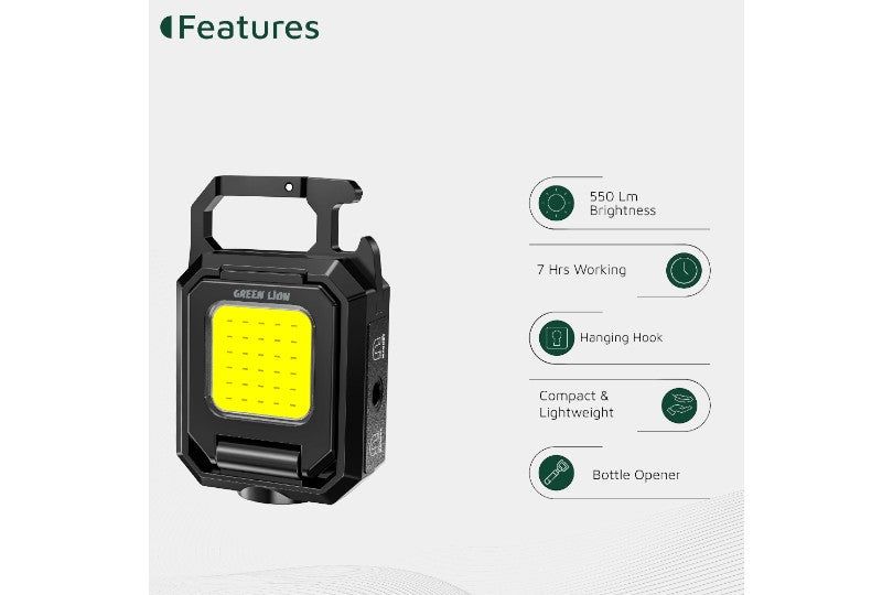 Green Lion Keychain Light