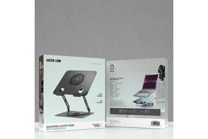 Green Lion Adjustable Laptop Stand With Cooling Fan