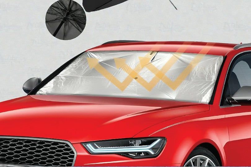 Green Lion Car Windshield Umbrella Black