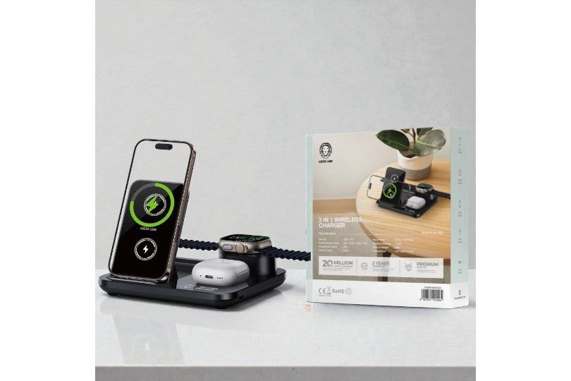 Green Lion 3 In1 Multifunctional Wireless Charger