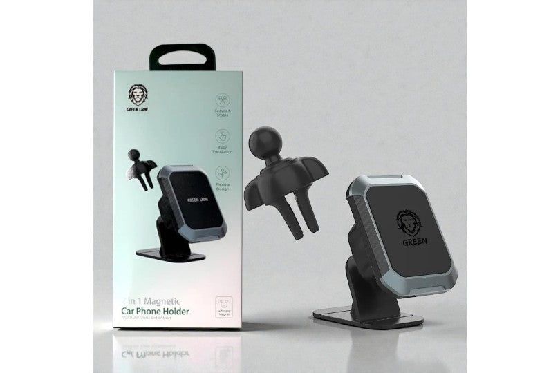 Green Lion 2 In 1 Magnetic Car Holder