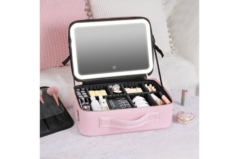 Makeup Bag with LED Mirror