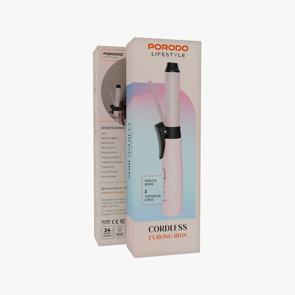 Porodo Lifestyle Cordless Mini Curling Iron