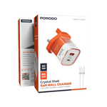 Porodo Wall Charger 1.2M USB-C Cable Included
