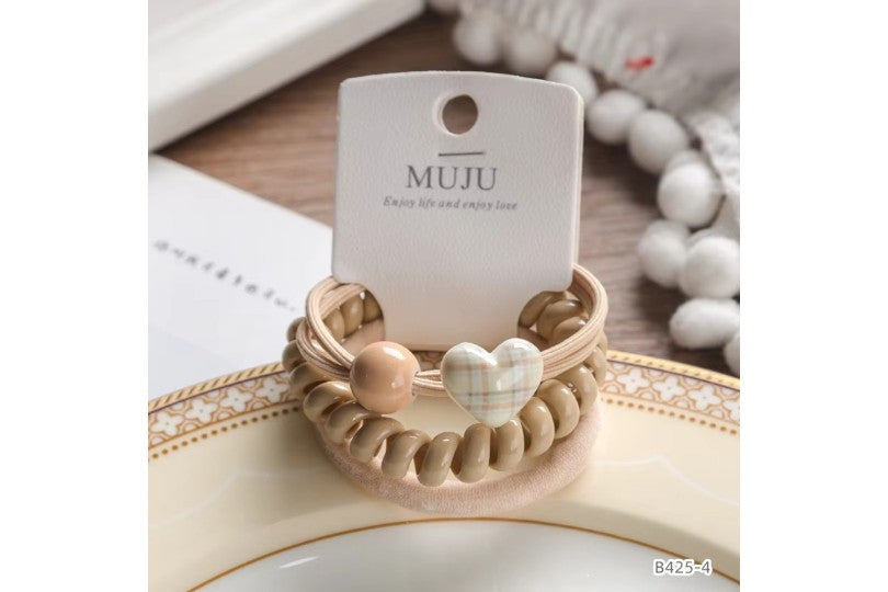 Elegant Hair Ties Light Brown