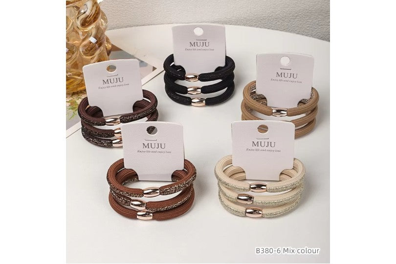Elegant Hair Ties Brown