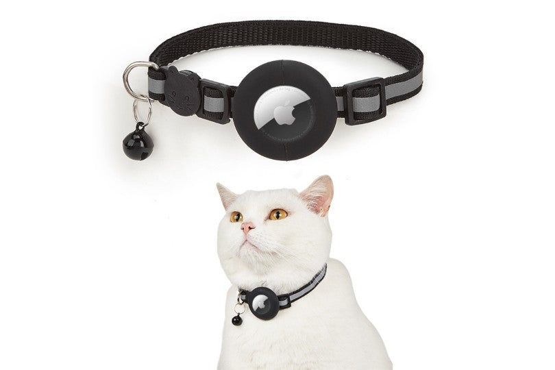 Cat Collar With Bell And Airtag Holder