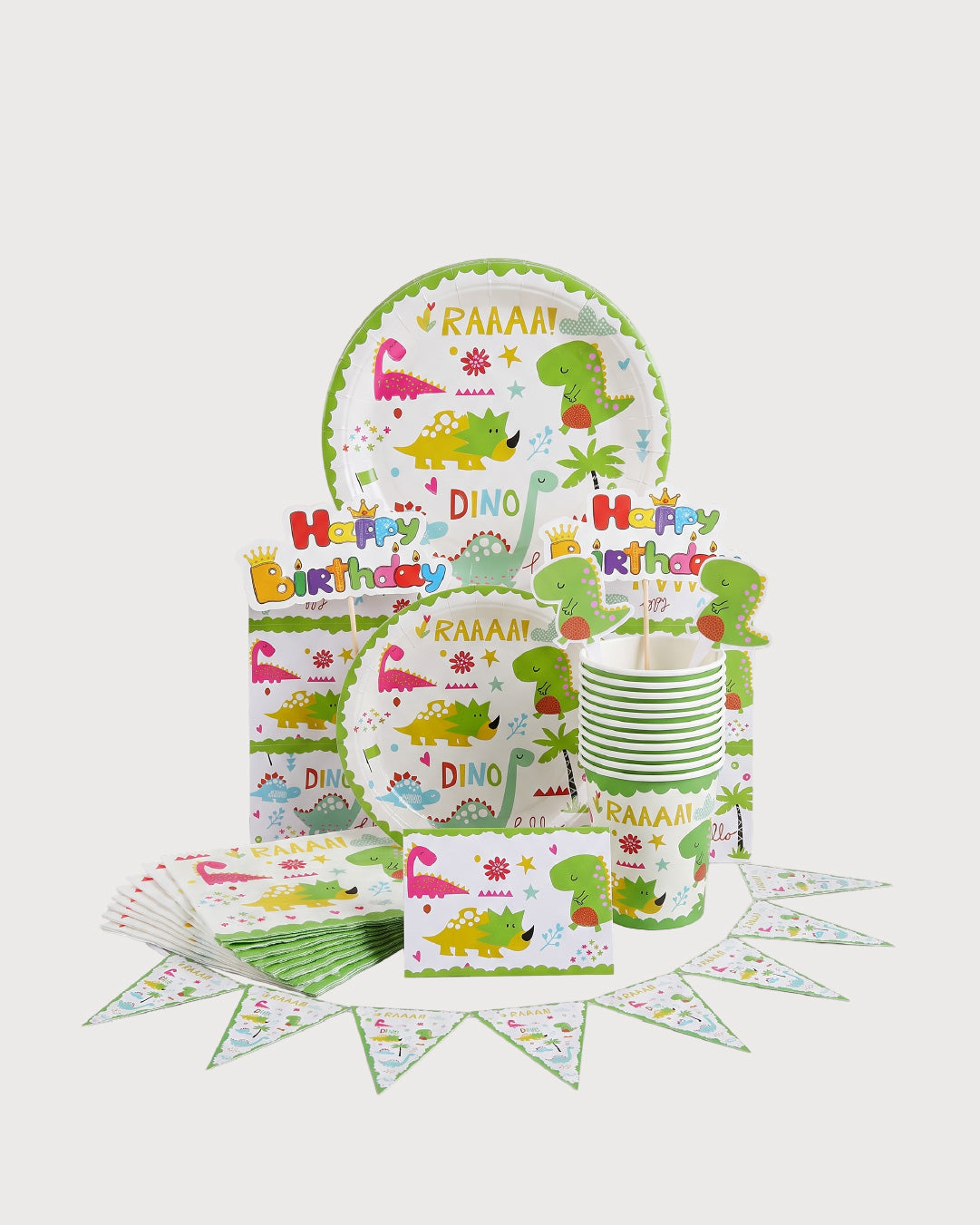 Dinosaur Birthday Party Tableware Set