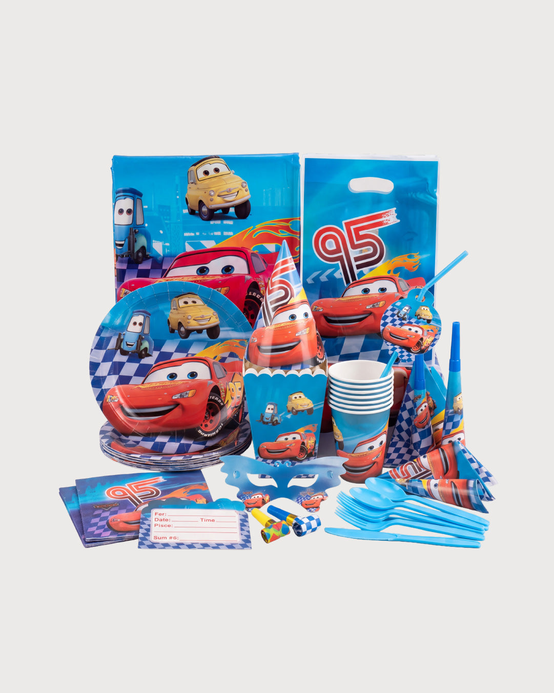 Cars Birthday Party Tableware Set