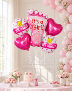 It's a Girl Baby Foot Balloon Bouquet