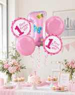 First Birthday Girl Pink Balloon Set