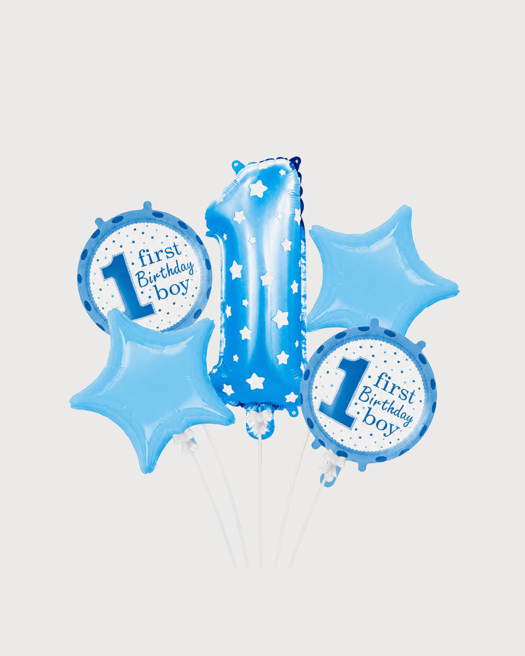 First Birthday Boy Blue Balloon Set