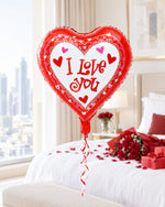 I Love You Red Lace Heart Foil Balloon