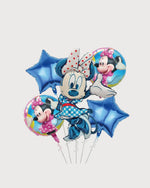 Minnie Mouse Blue Foil Balloon Bouquet