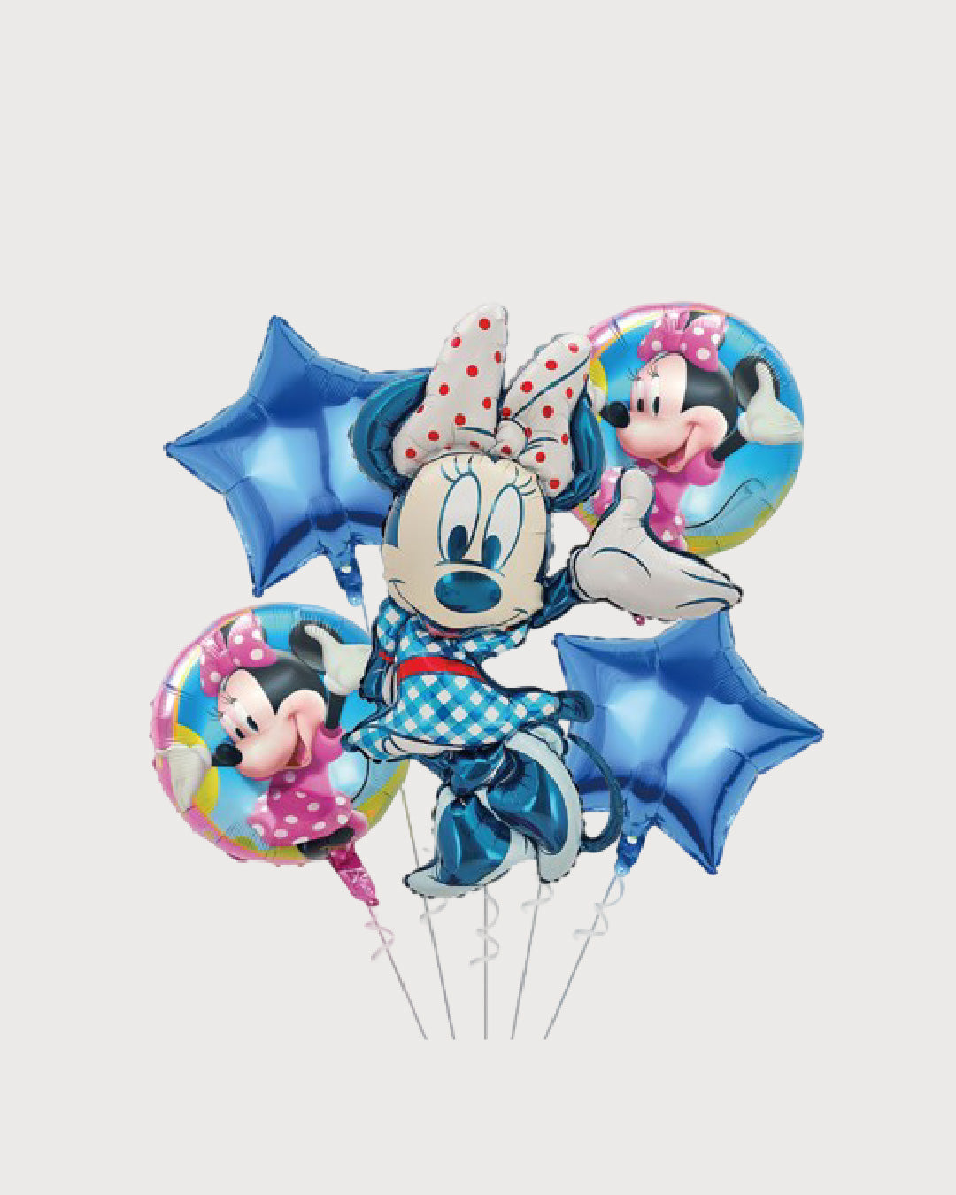 Minnie Mouse Blue Foil Balloon Bouquet