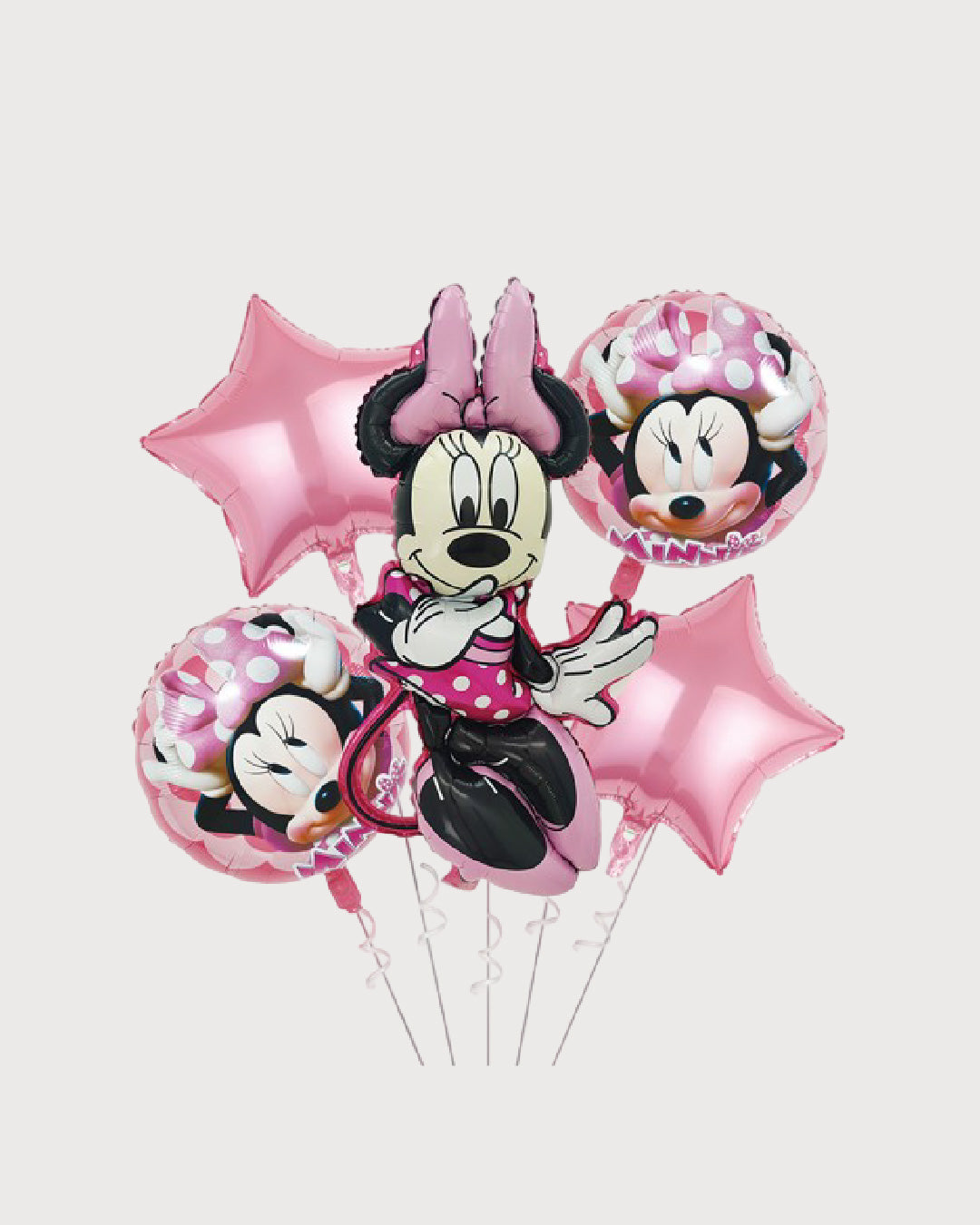 Minnie Mouse Pink Foil Balloon Bouquet