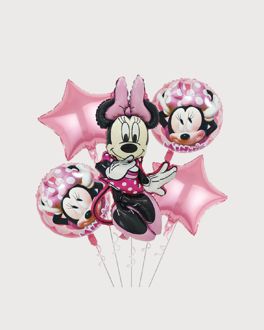 Minnie Mouse Pink Foil Balloon Bouquet