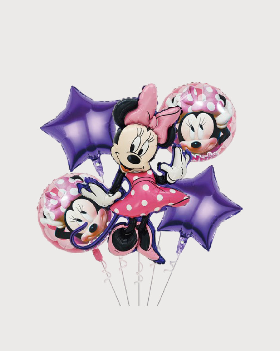 Minnie Mouse Purple Foil Balloon Bouquet