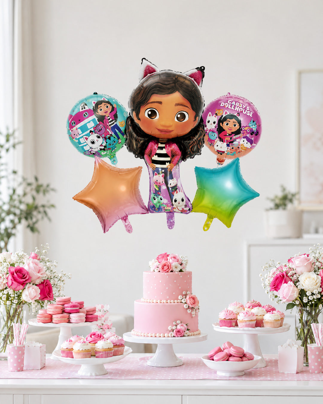 Gabby's Dollhouse Balloon Bouquet