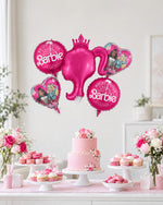 Barbie Pink Party Foil Balloon Bouquet