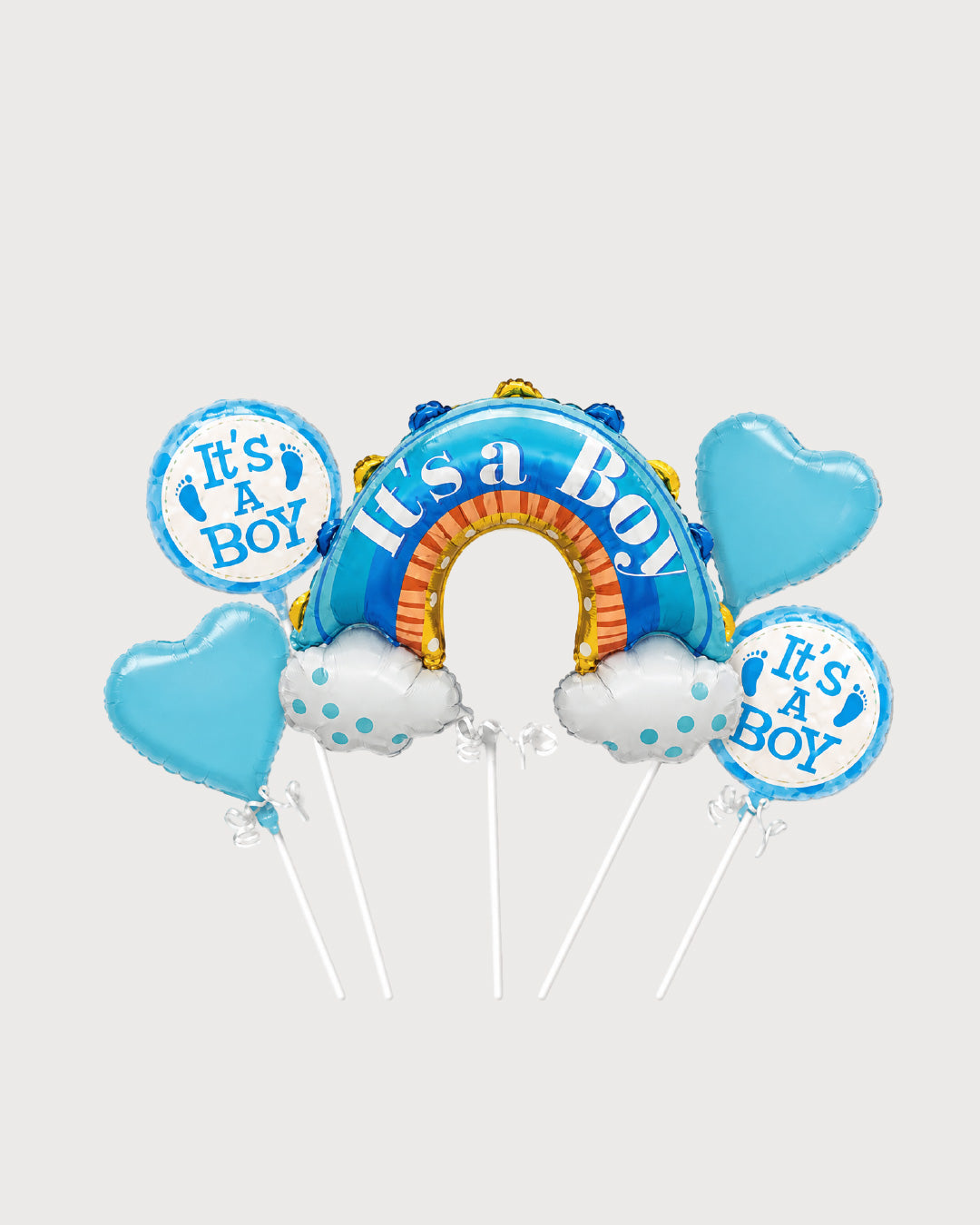 It's a Boy Rainbow Balloon Bouquet