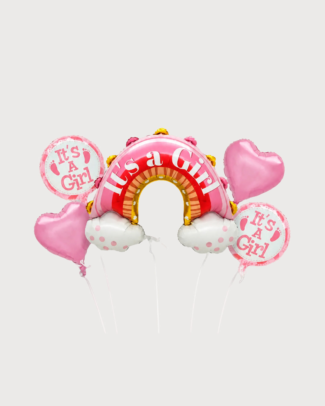 It's a Girl Rainbow Balloon Bouquet