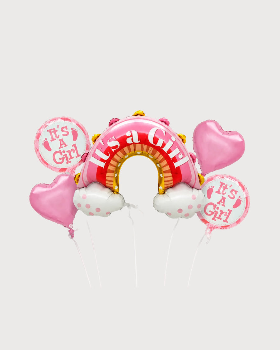 It's a Girl Rainbow Balloon Bouquet